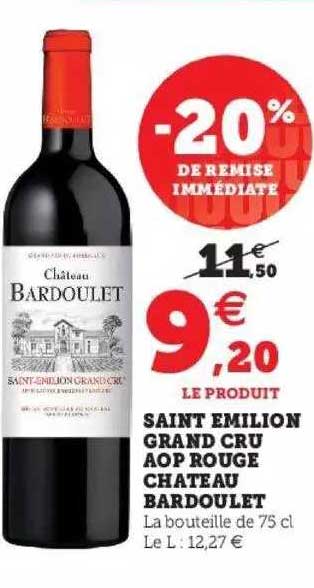 saint émilion grand cru aop rouge château bardoulet