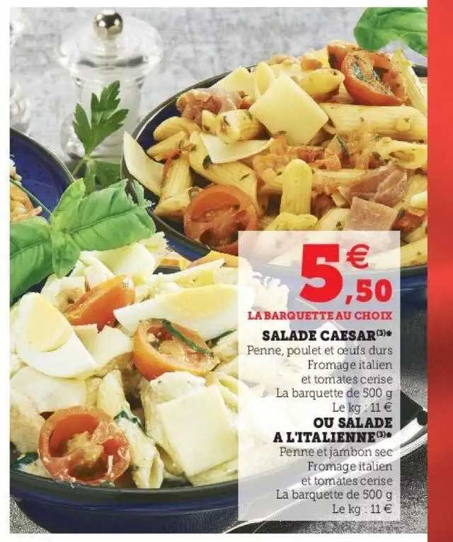 salade caesar ou salade à l'italienne