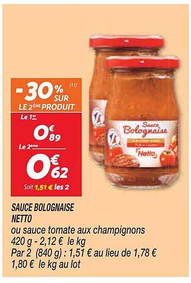 Sauce Bolognaise Netto
