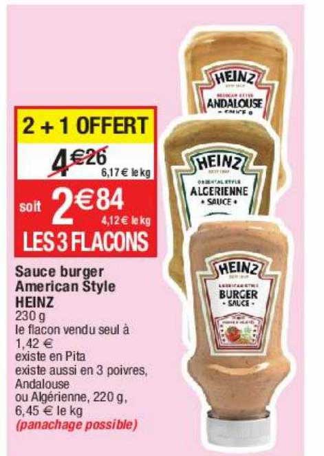 sauce burger american style heinz