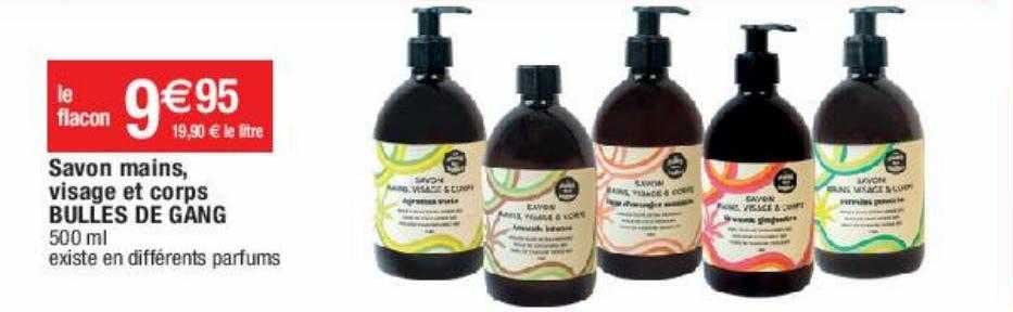 savon mains, visage et corps bulles de gang