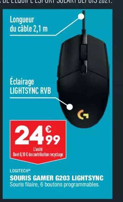 Souris Gamer G203 Lightsync