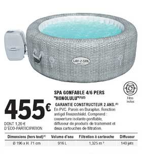 spa gonflable 4-6 pers "honolulu"