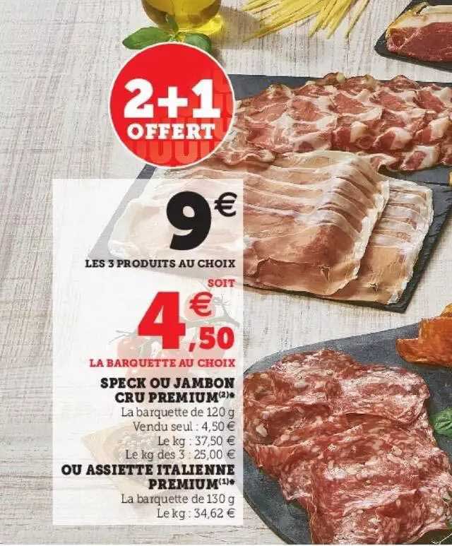 Speck Ou Jambon Cru Premium Ou Assiette Italienne Premium