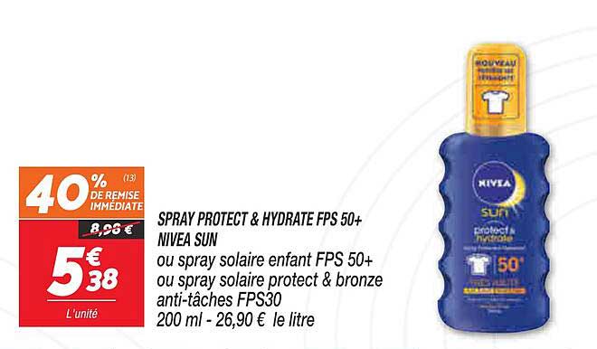 spray protect & hydrate fps 50+ nivea sun