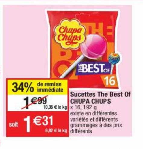 sucettes the best of chupa chups