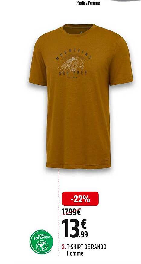 t-shirt de rando homme