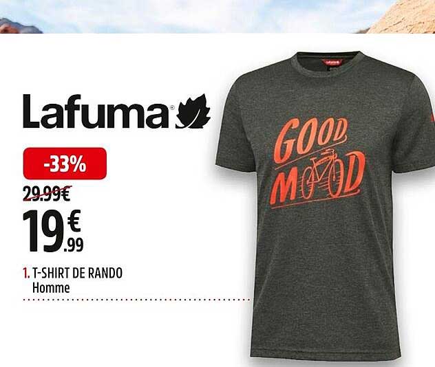 t-shirt de rando homme lafuma