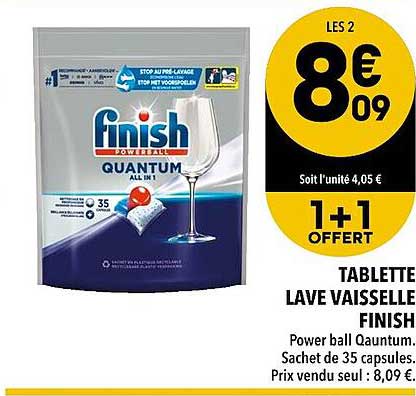 tablette lave vaisselle finish