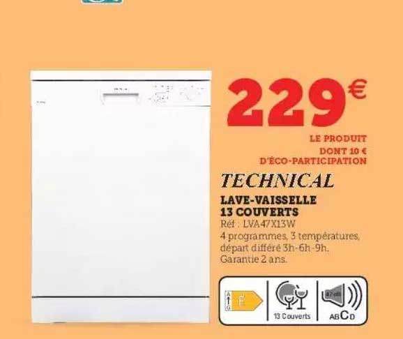 technical lave-vaisselle 13 couverts