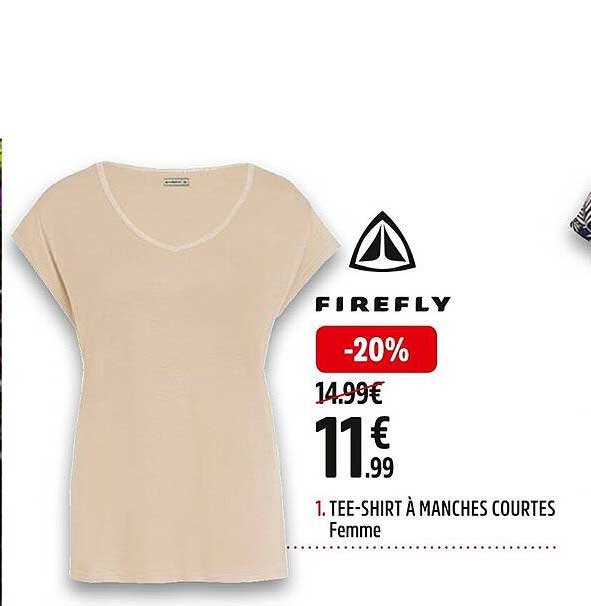 Tee-shirt à Manches Courtes Femme Firefly