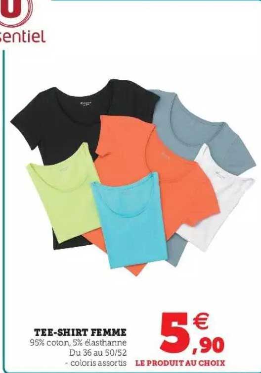 tee-shirt femme u essentiel