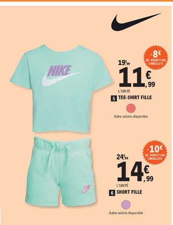tee-shirt fille short fille