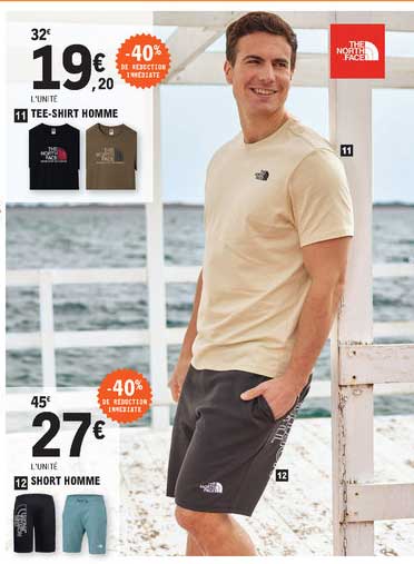 tee-shirt homme short homme -40% de réduction immédiate