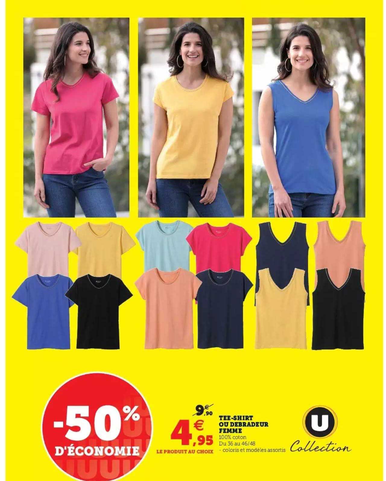 tee-shirt ou débardeur femme u collection