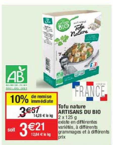 Tofu Nature Artisans Du Bio