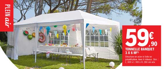 tonnelle banquet 3x6m