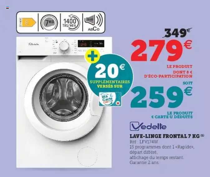 vedelte lave-linge frontal 7 kg