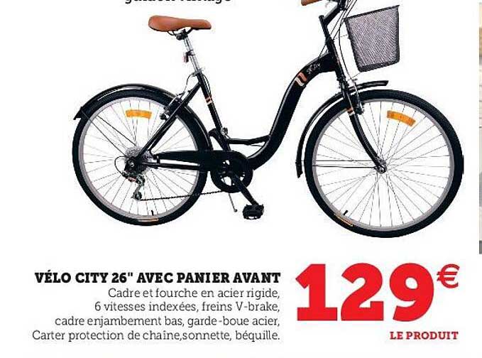 vélo city 26" avec panier avant