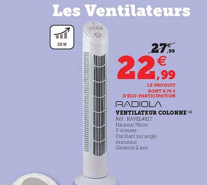 Ventilateur Colonne Radiola