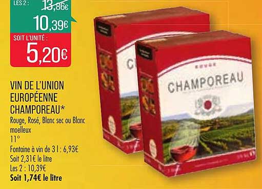 vin de l'union européenne champoreau