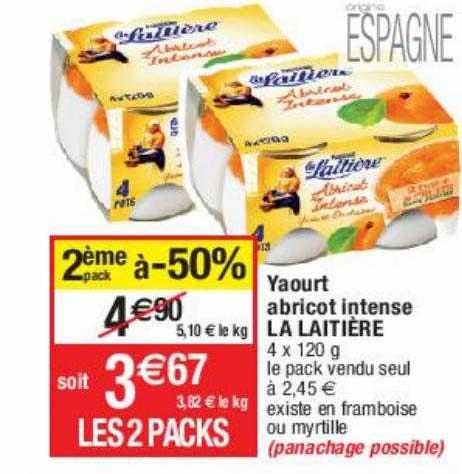 Yaourt Abricot Intense La Laitière