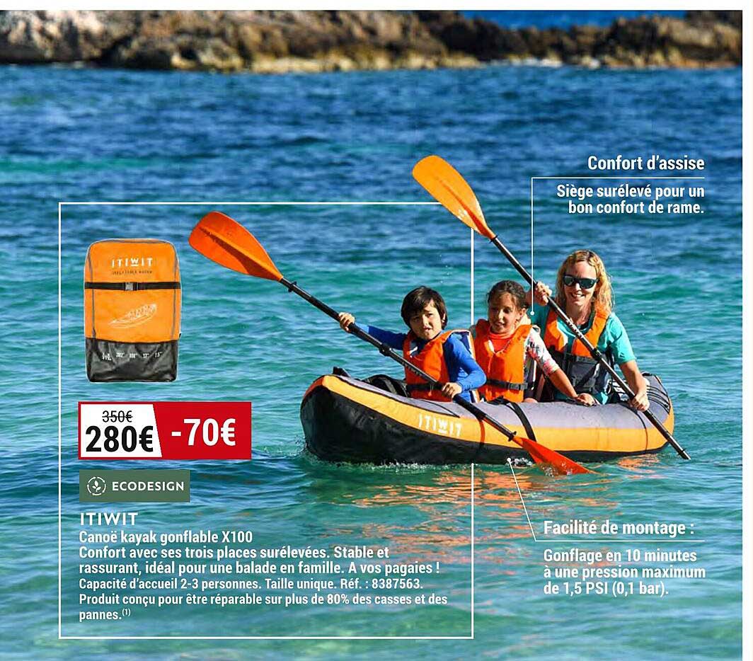 canoë kayak gonflable x100 itiwit