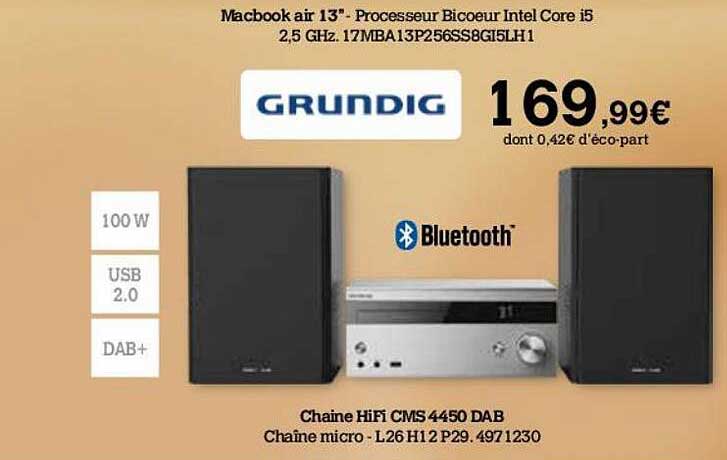 chaîne hifi cms 4450 dab grundig