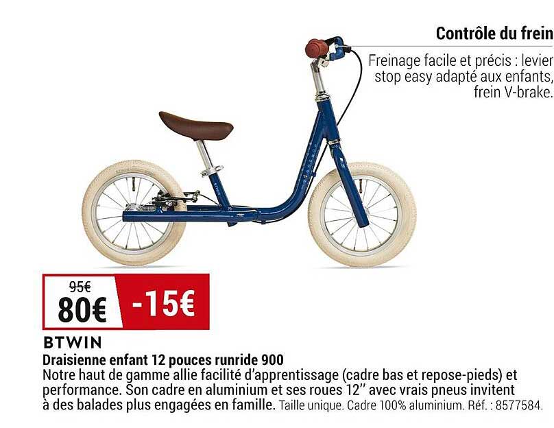 draisienne enfant 12 pouces runride 900 btwin