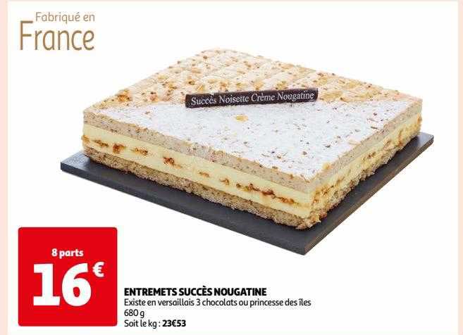 entremets succès nougatine