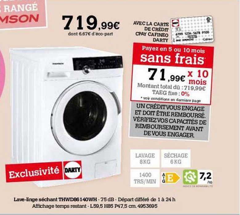 lave-linge séchant thomson