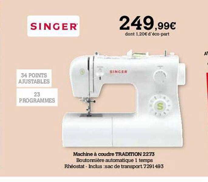 machine à coudre tradition 2273 singer