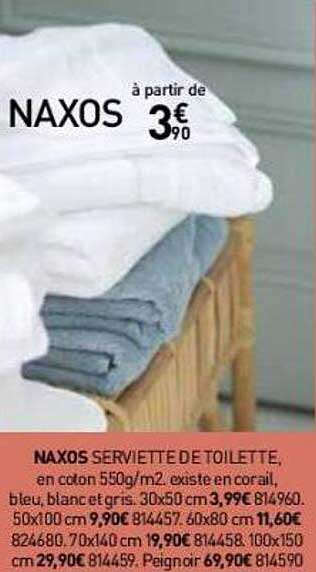 naxos serviette de toilette