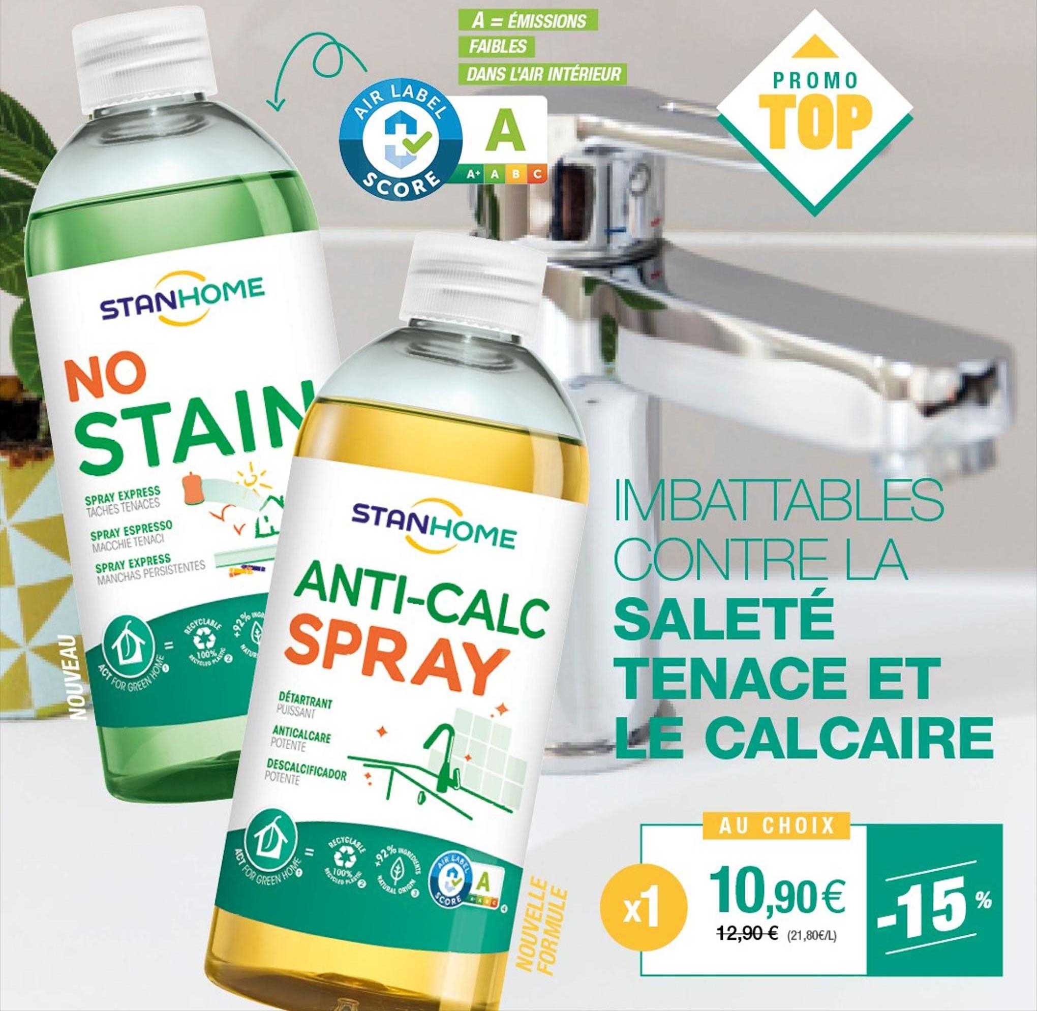 no stain, anti-calc spray