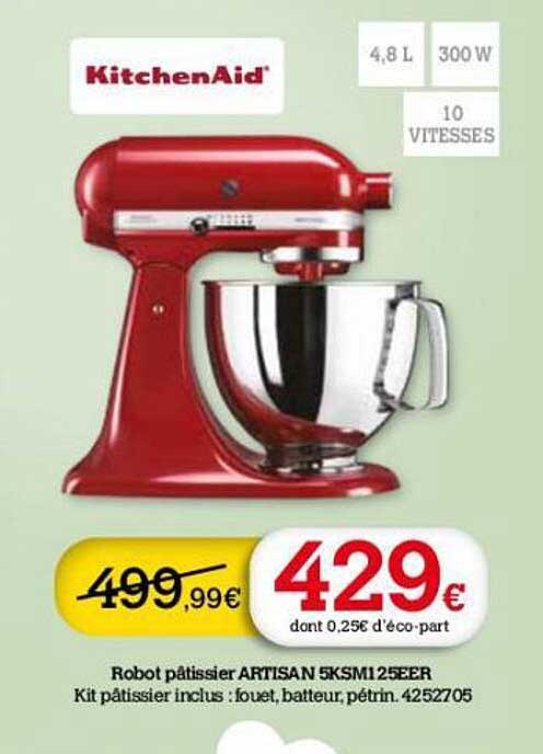robot pâtissier artisan 5ksm125eer kitchenAid
