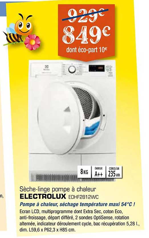 sèche-linge pompe à chaleur électrolux