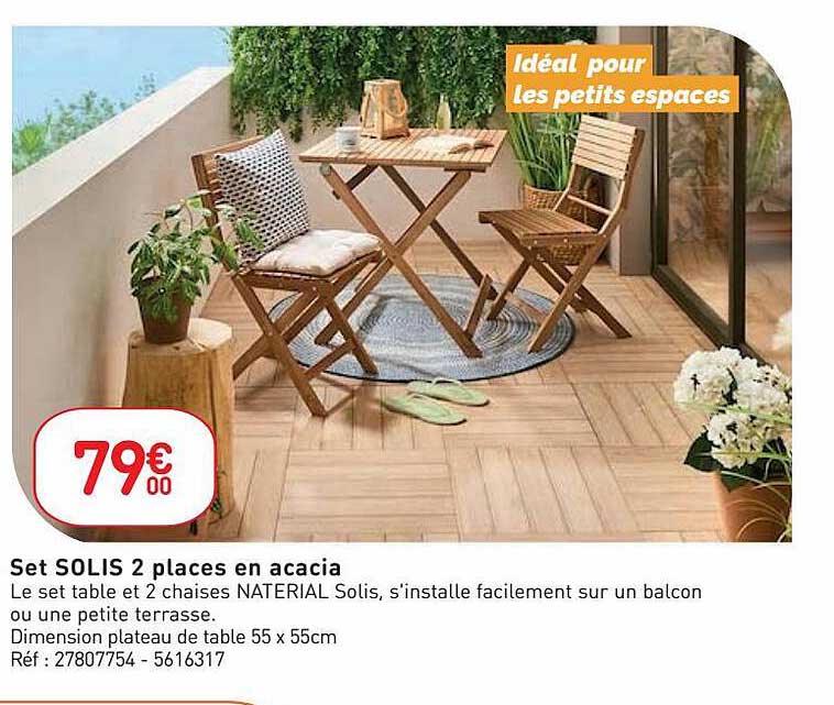 set solis 2 places en acacia