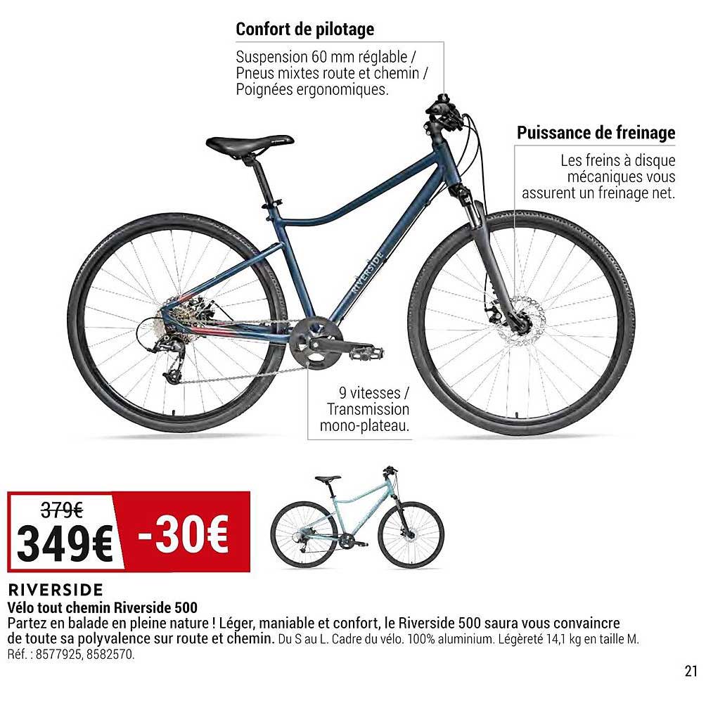vélo tout chemin riverside 500