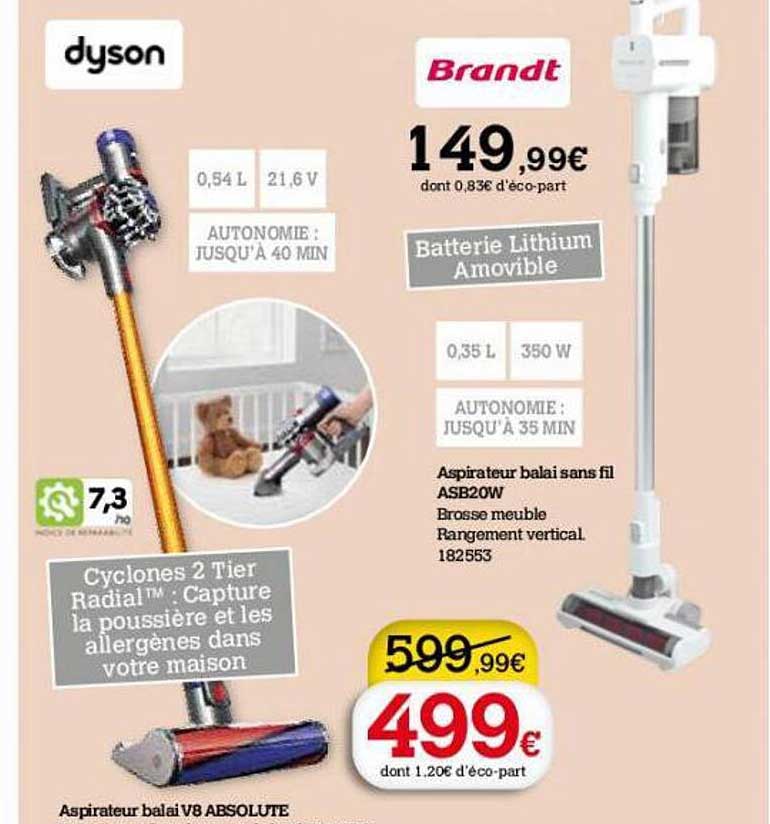 aspirateur balai v8 absolute dyson, aspirateur balai sans fil asb20w dyson