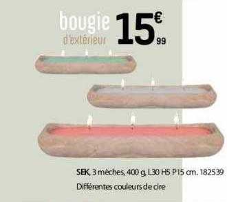 bougie d'extérieur sek