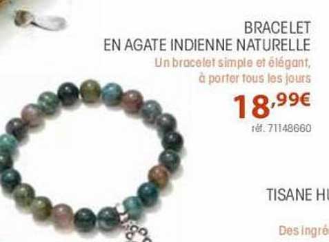 bracelet en agate indienne naturelle