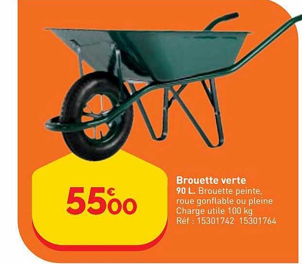brouette verte 90l