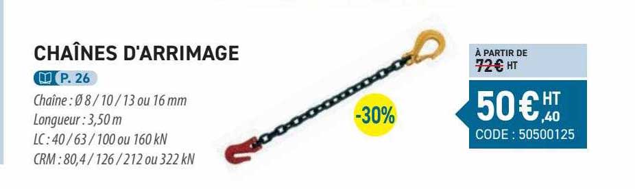 chaînes d'arrimage