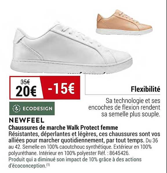 chaussures de marche walk protect femme newfeel