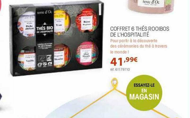 coffret 6 thés rooibos de l'hospitalité