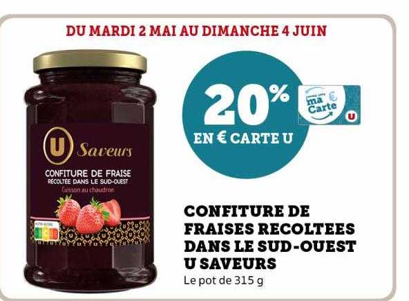 Confiture De Fraises Récoltées Dans Le Sud-ouest U Saveurs