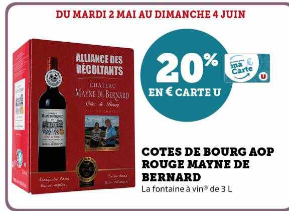 côtes de bourg aop rouge mayne de bernard