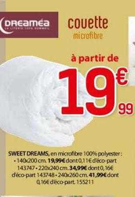 couette microfibre sweet dreams