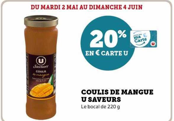 coulis de manque u saveurs