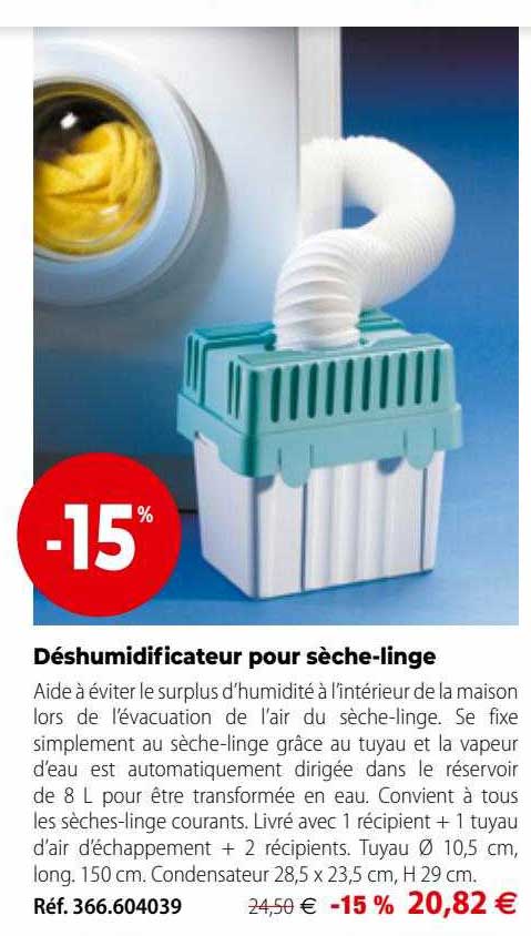 déshumidificateur pour sèche-linge